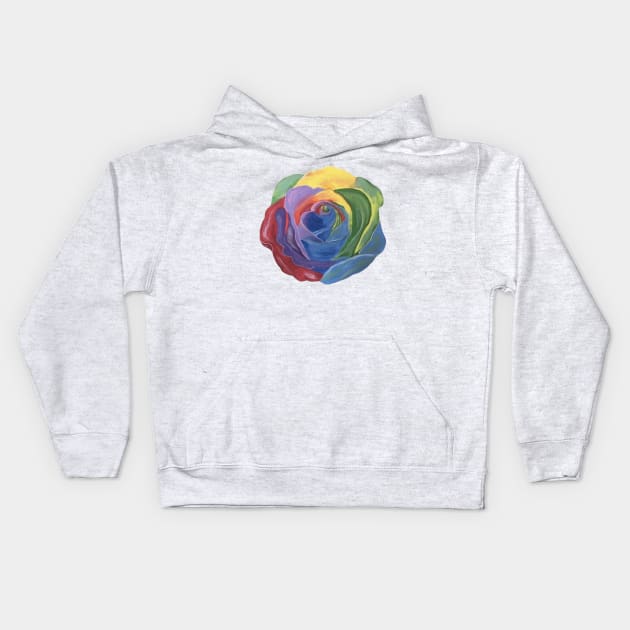 Rainbow Rose Kids Hoodie by Vegan Food Heaven